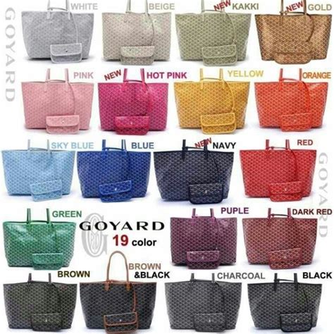 goyard colour|goyard tote bag colors.